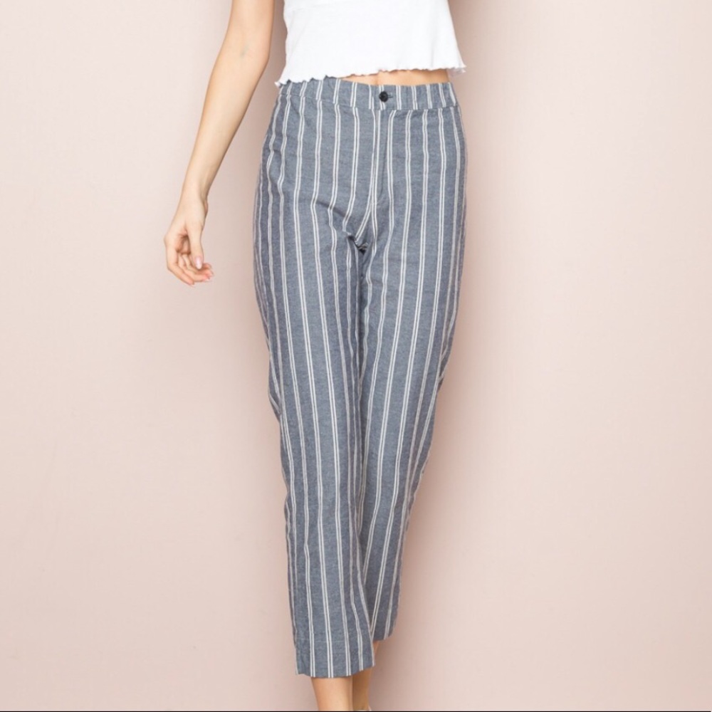 Brandy Melville Blue Striped Tilden Pants